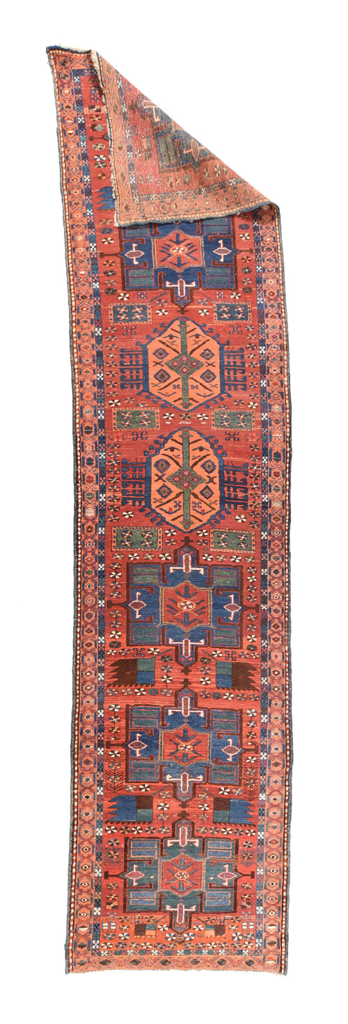 Hand Knotted Persian Heriz Runner