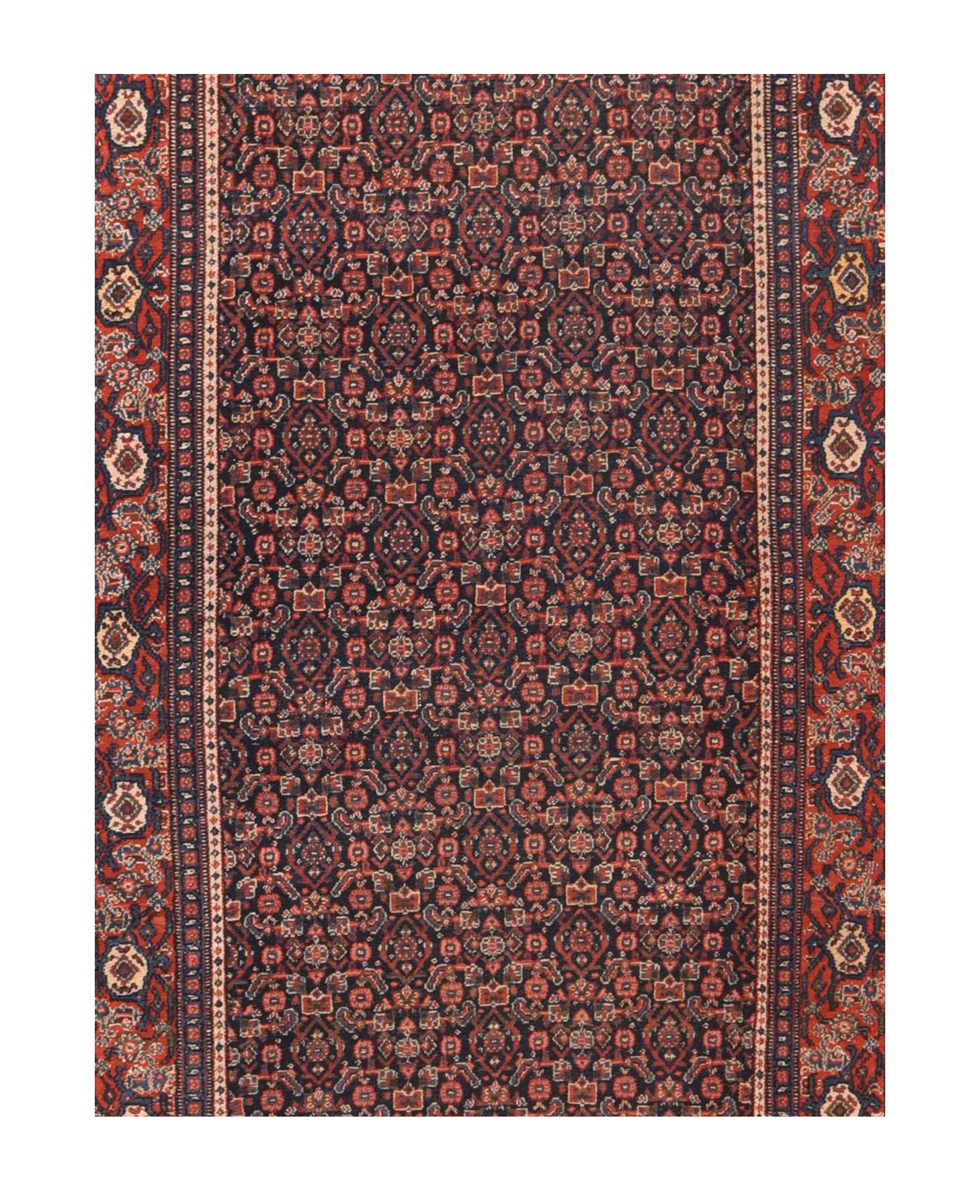 Fine Antique Senneh Kurd Wool Rug