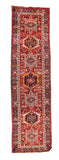 Semi Antique Red Persian Karajeh Heriz Area Rug