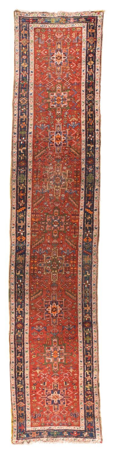 Fine Antique Persian Heriz, Size 2'7" X 14'0"