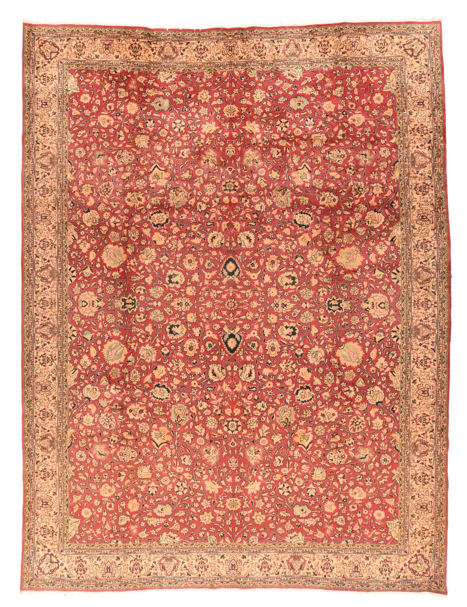 Hand Knotted Persian Tabriz Wool & Silk