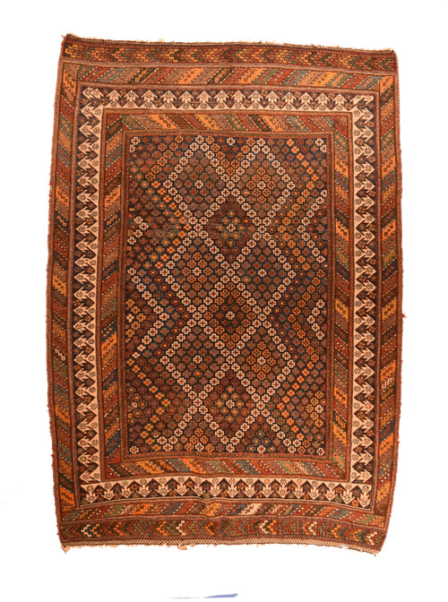 Antique Persian Tribal Soumak Flat Weave