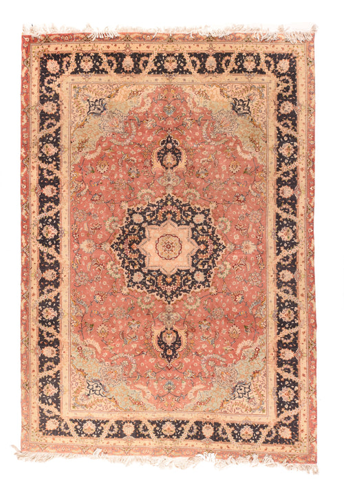 Hand Knotted Persian Tabriz Wool & Silk