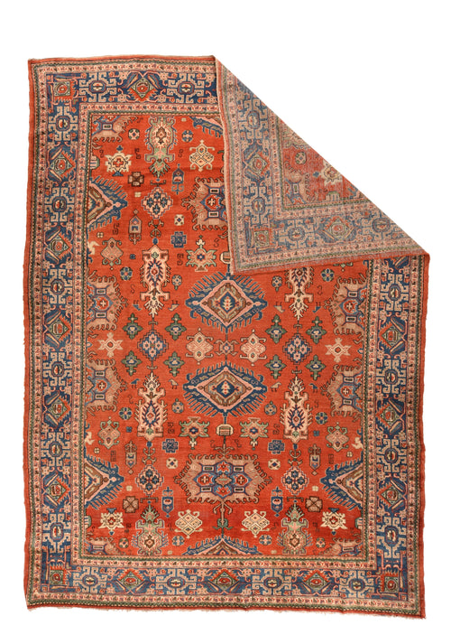 Antique Hand Knotted Persian Malayer Wool
