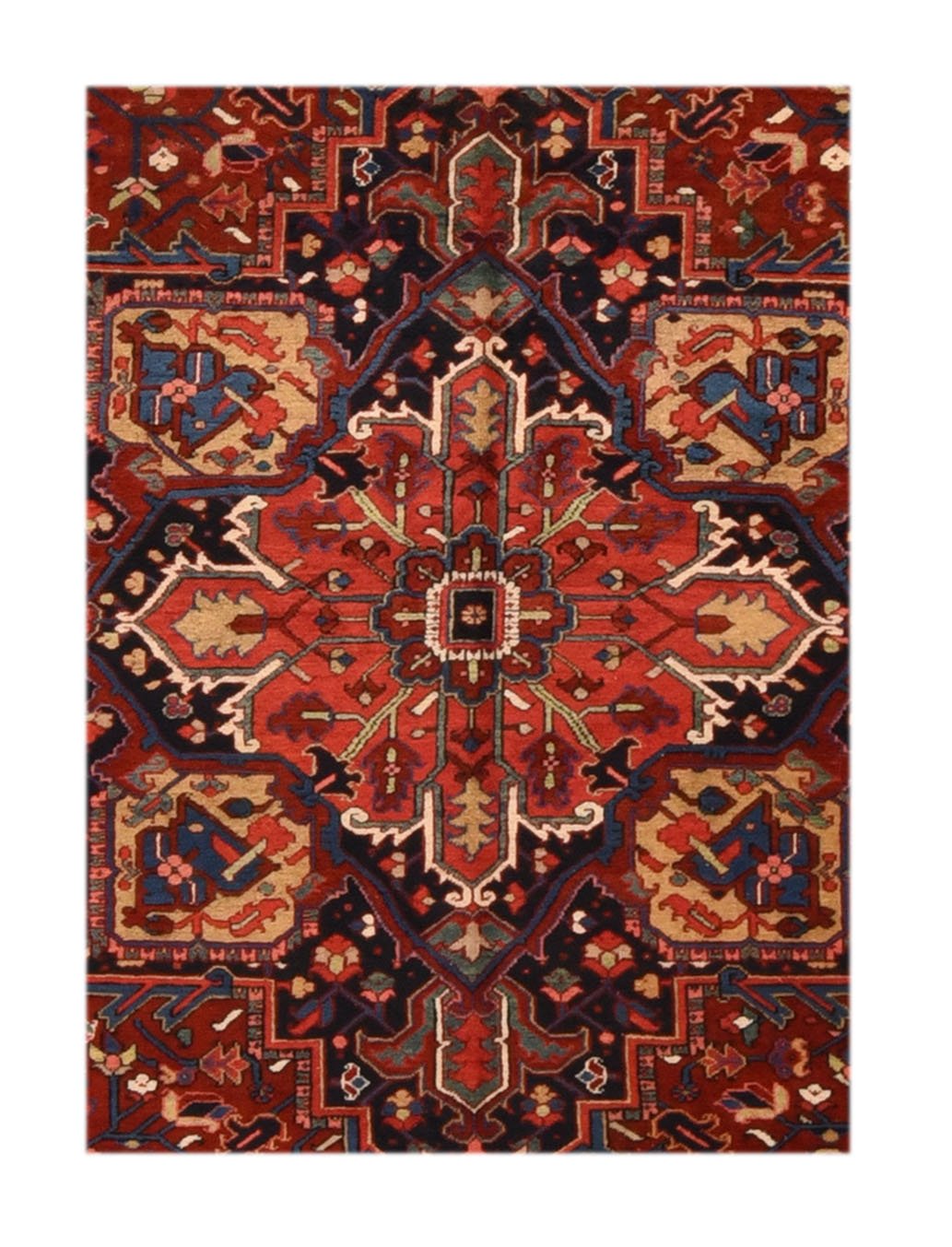 Hand Knotted Persian Heriz Wool