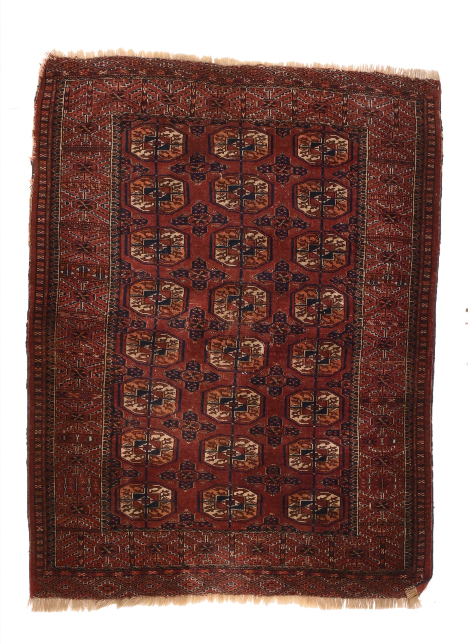 Semi Antique Red Bokara Russain Area Rug