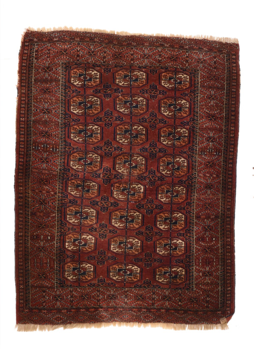Semi Antique Red Bokara Russain Area Rug
