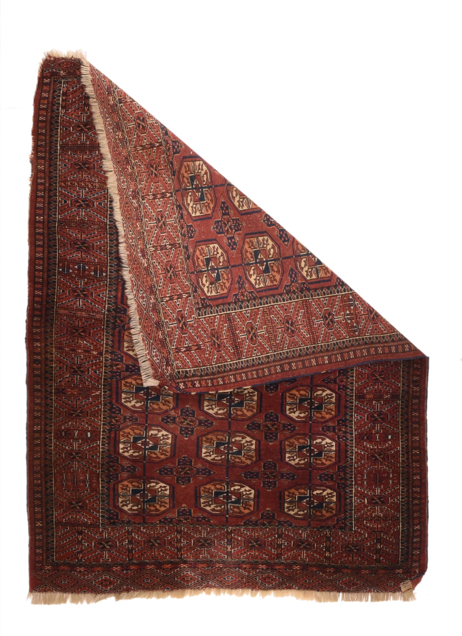 Semi Red Bokara Russain Area Rug