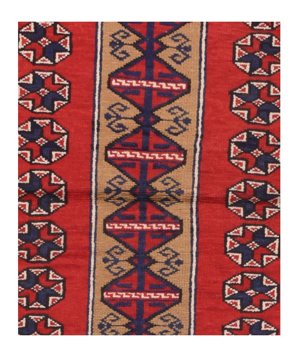 Semi Red Turkish Area Rug