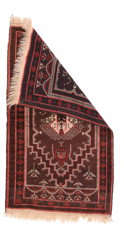 Semi Red Tribal Afghan Area Rug