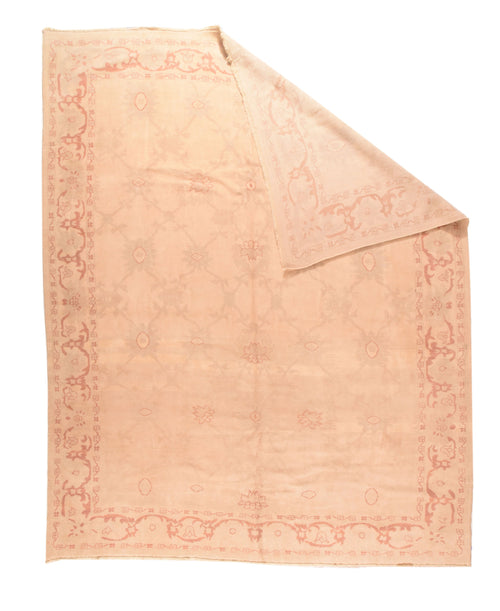 Semi Beige Oushak (Ushaks )Turkish Area Rug