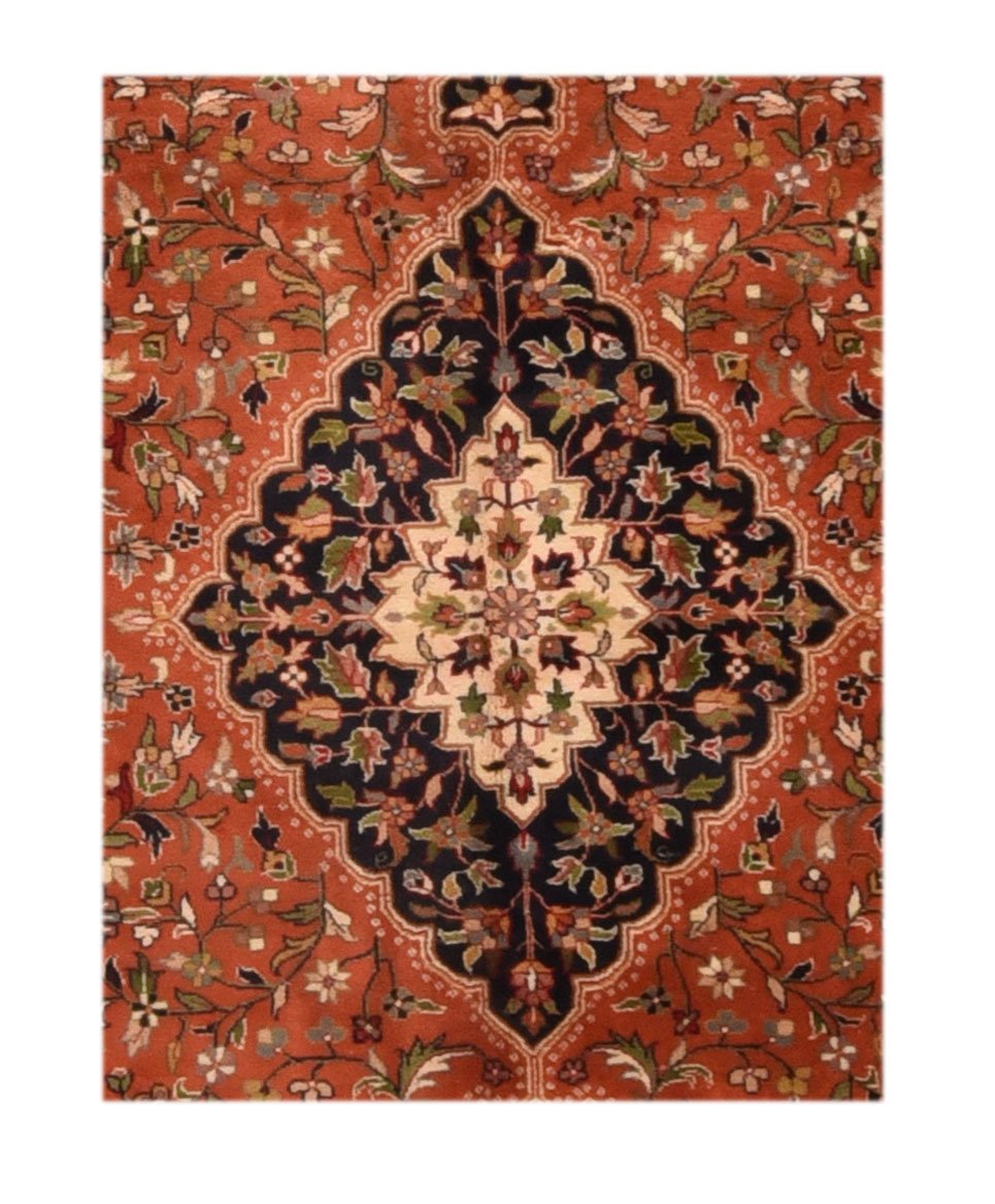 Vintage Tabriz Design Indian Area Rug
