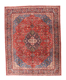 Vintage Red Red Tabriz Persian Area Rug