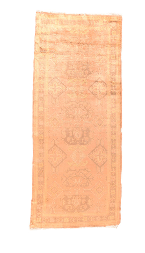 Antique Beige Oushak (Ushak ) Turkish Area Rug