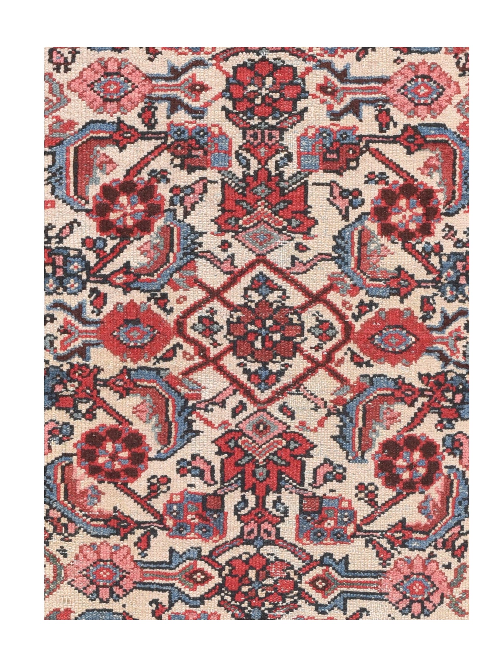 Semi Red Red Hamedan Persian Area Rug