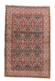 Antique Salmon Salmon Lavar Kerman Persian Area Rug