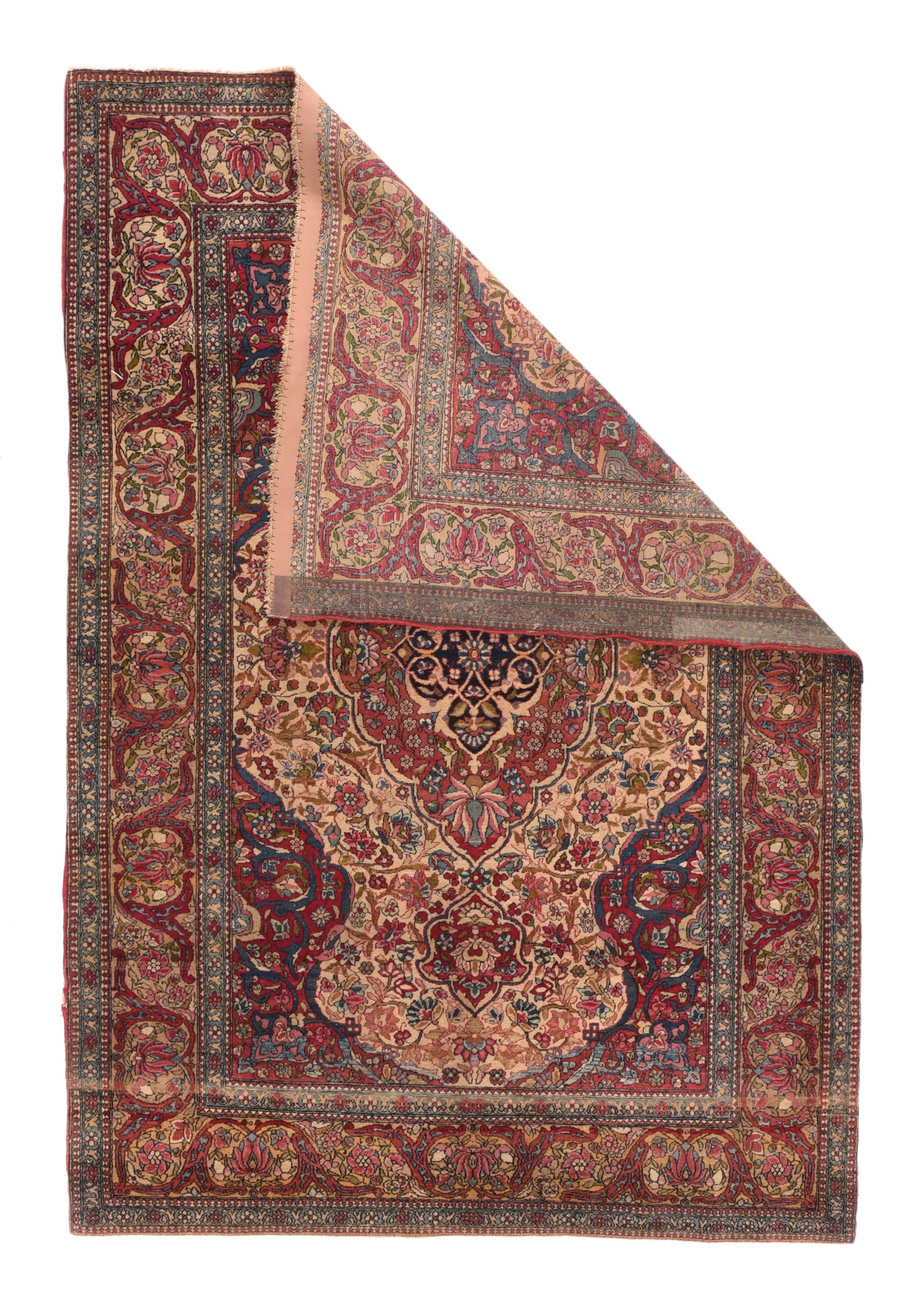 Antique Ivory Isfahan Persian Area Rug