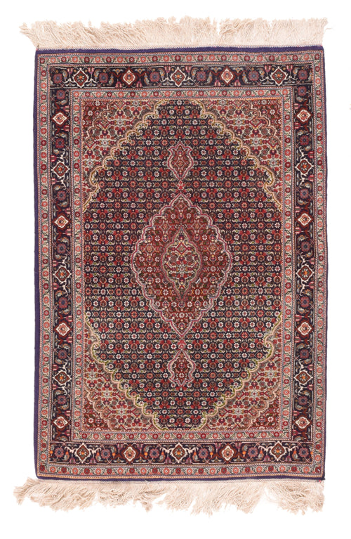 Vintage Red Red Tabriz Persian Area Rug