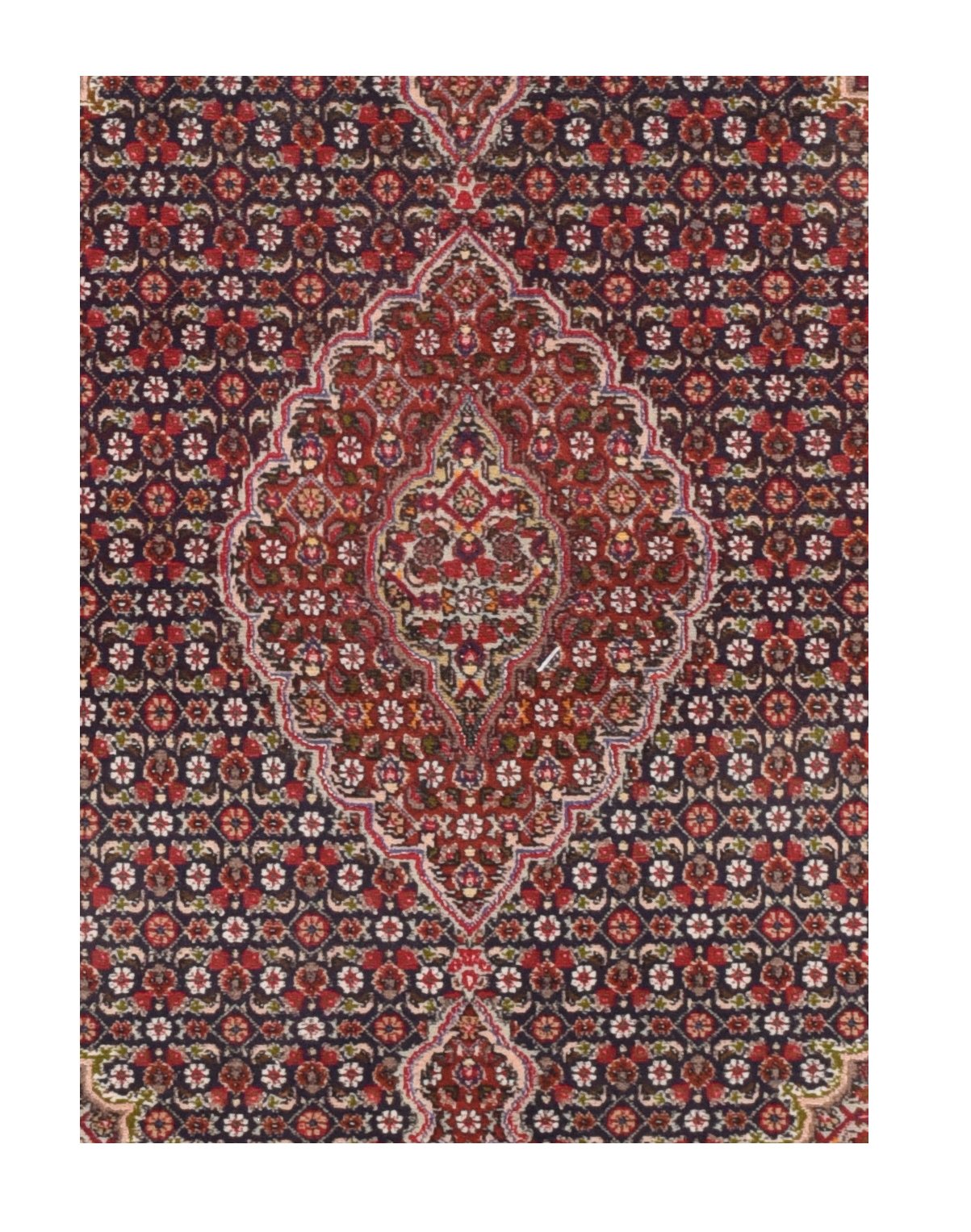 Vintage Red Tabriz Persian Area Rug