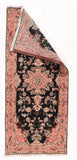 Vintage Black Tabriz Area Rug