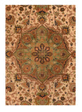 Vintage Indo Beige Tabriz Indian Area Rug