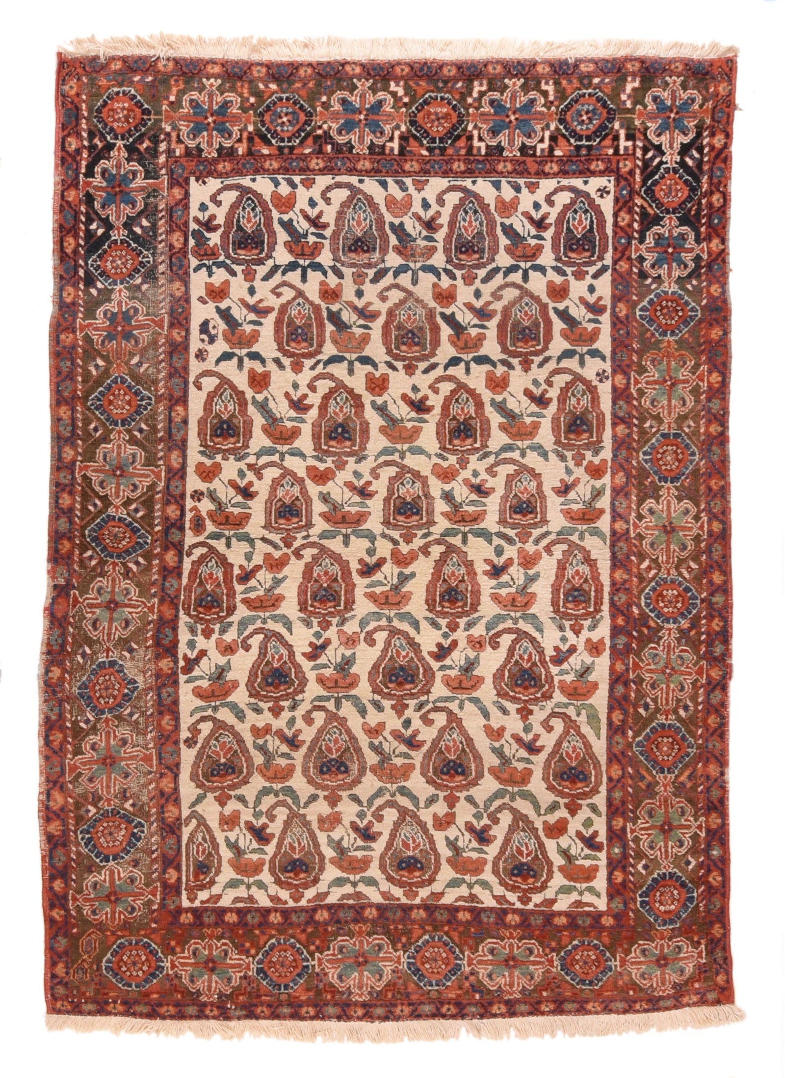 Antique Beige Beige Afshar Persian Area Rug
