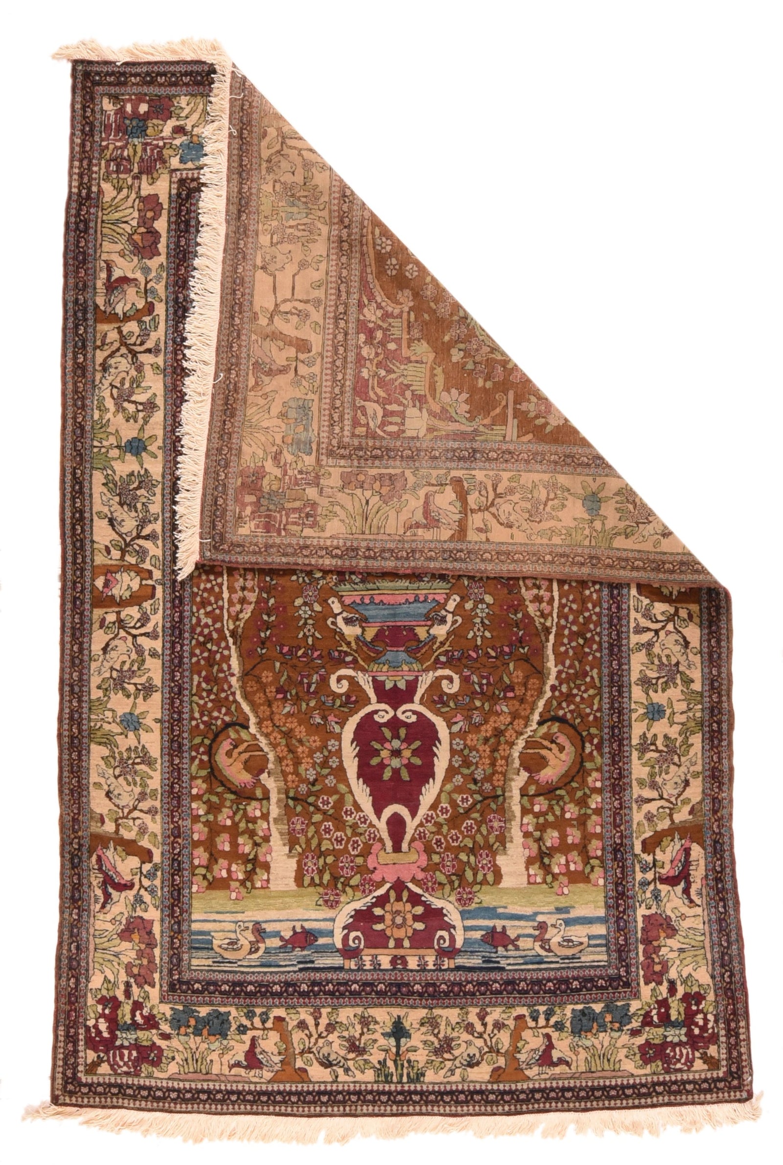 Antique Tehran Red Persian, Hand Knotted Area Rug