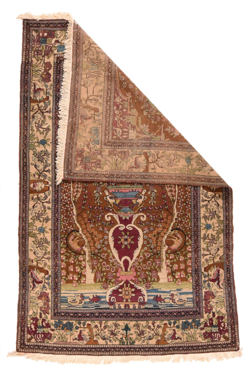 Antique Tehran Red Persian, Hand Knotted Area Rug