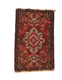 Vintage Red Hamedan Persian Area Rug