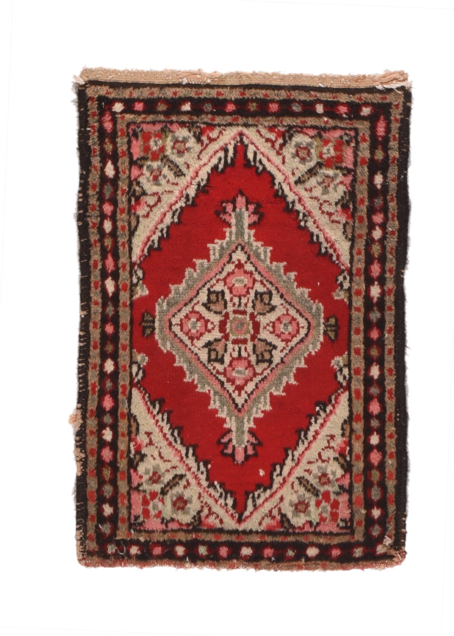 Vintage Red Hamedan Persian Area Rug