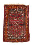 Vintage Red Hamedan Persian Area Rug