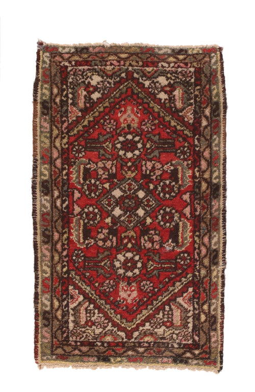 Vintage Red Hamedan Persian Area Rug