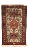 Vintage Brown Karajeh Heriz Persian Area Rug