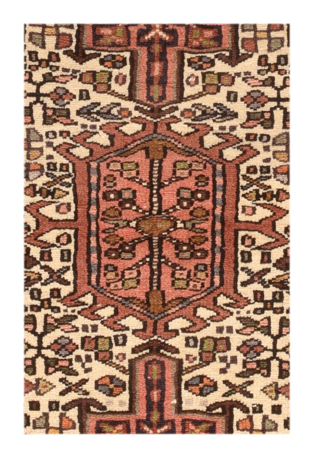 Vintage Karajeh Heriz Persian Area Rug