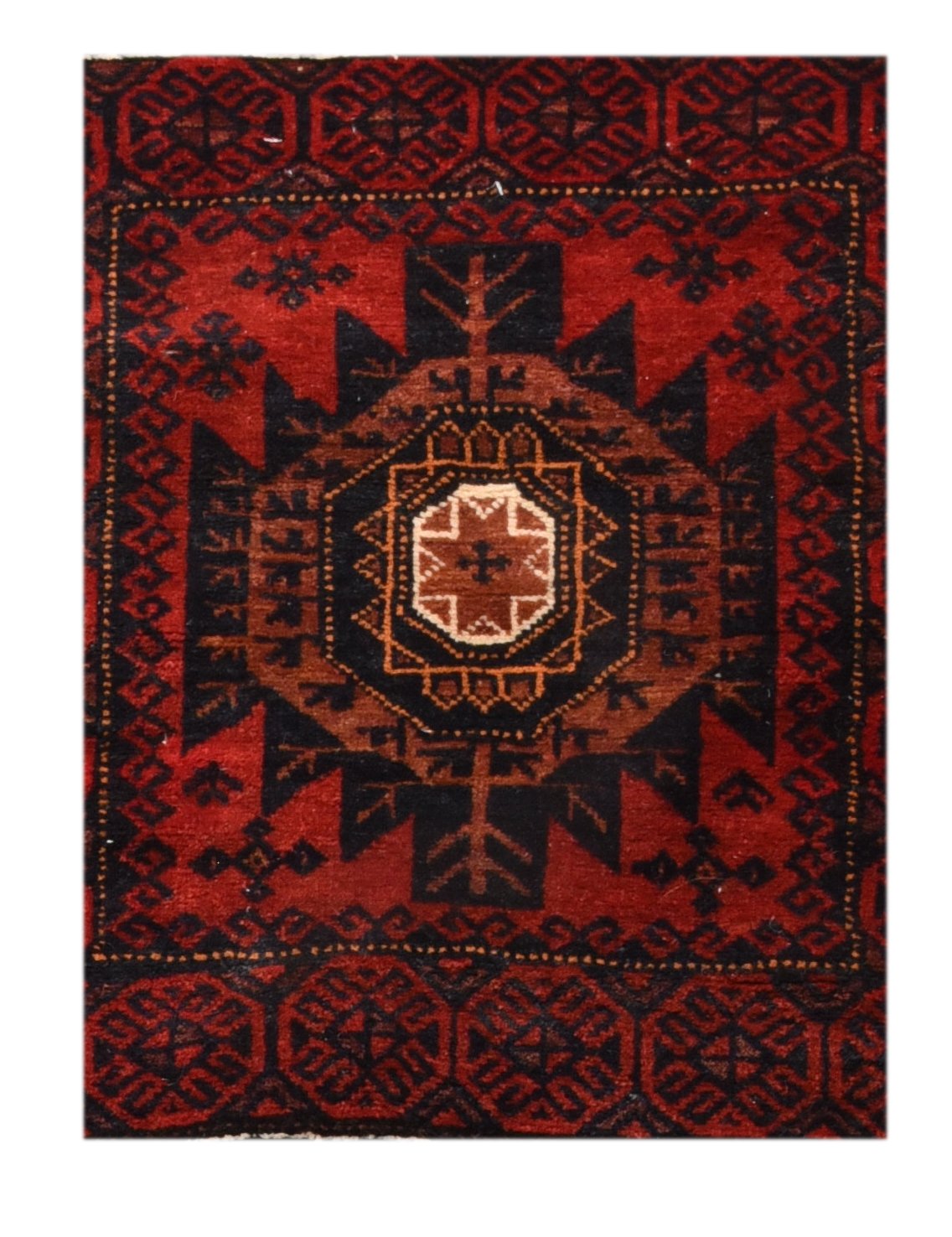 Vintage Persian Tribal Balouch Saddle Bag Area Rug