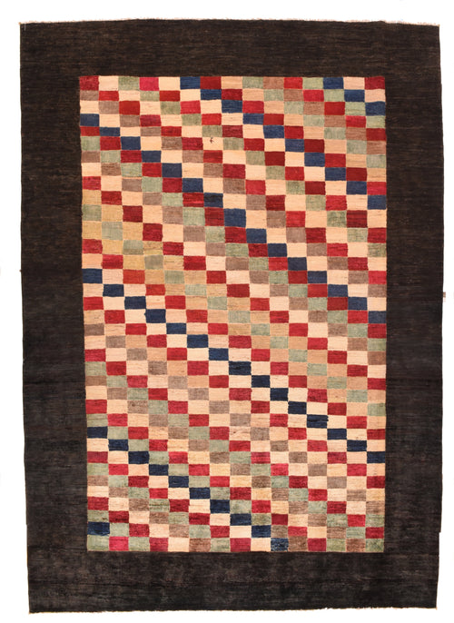 Vintage Beige Persian Tribal Gabbeh Area Rug