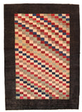 Vintage Beige Persian Tribal Gabbeh Area Rug