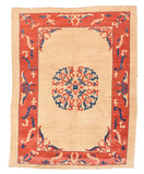 Vintage Beige Persian Tribal Gabbeh Area Rug