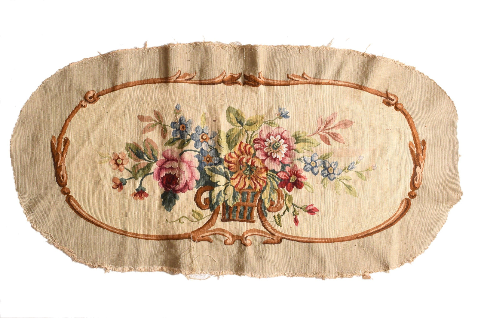 Antique Beige Antiqe French Tapestry Area Rug