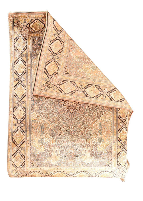 Fine Kashmir Silk, Hand Knotted, 1970's