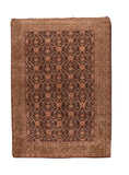 Excellent Brown Fine Pak Indian Tabriz Design Area Rug