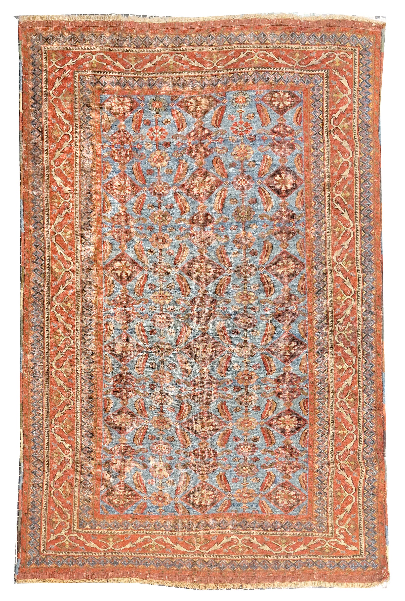Antique Rus Persian Tribal Afshar Area Rug