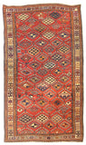 Antique Red Fine Kazak Russian Area Rug