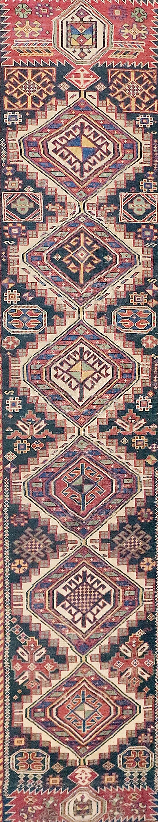 Antique Caucasian Shriven Runner