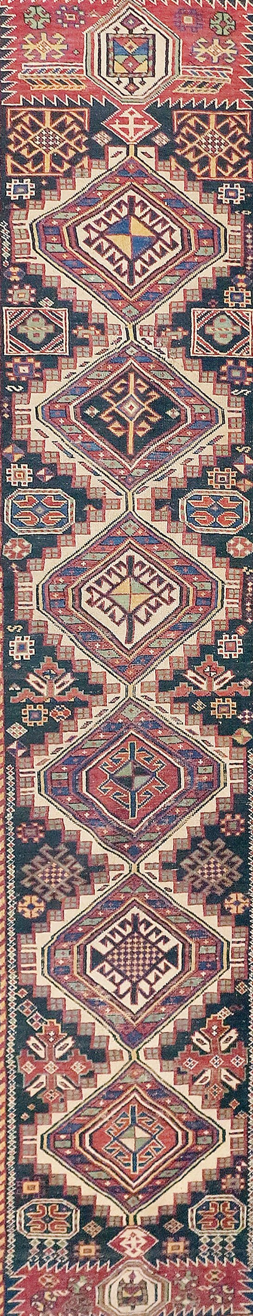 Antique Caucasian Shriven Runner
