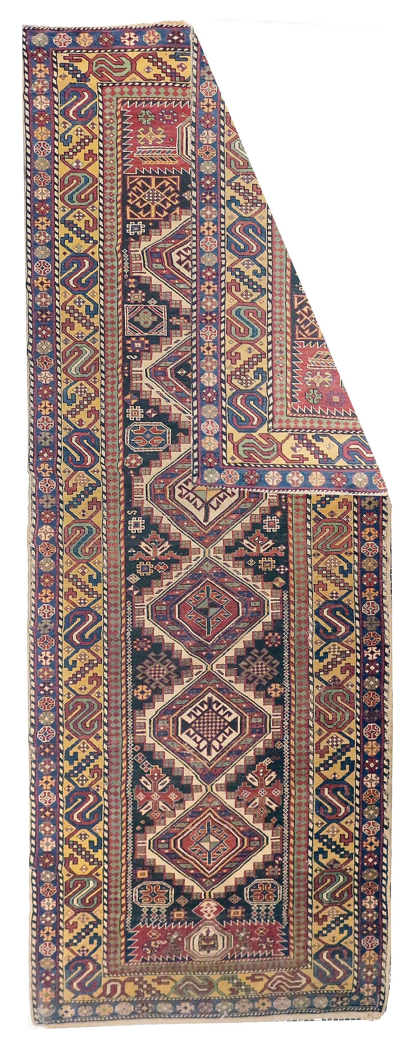 Antique Caucasian Shriven Runner