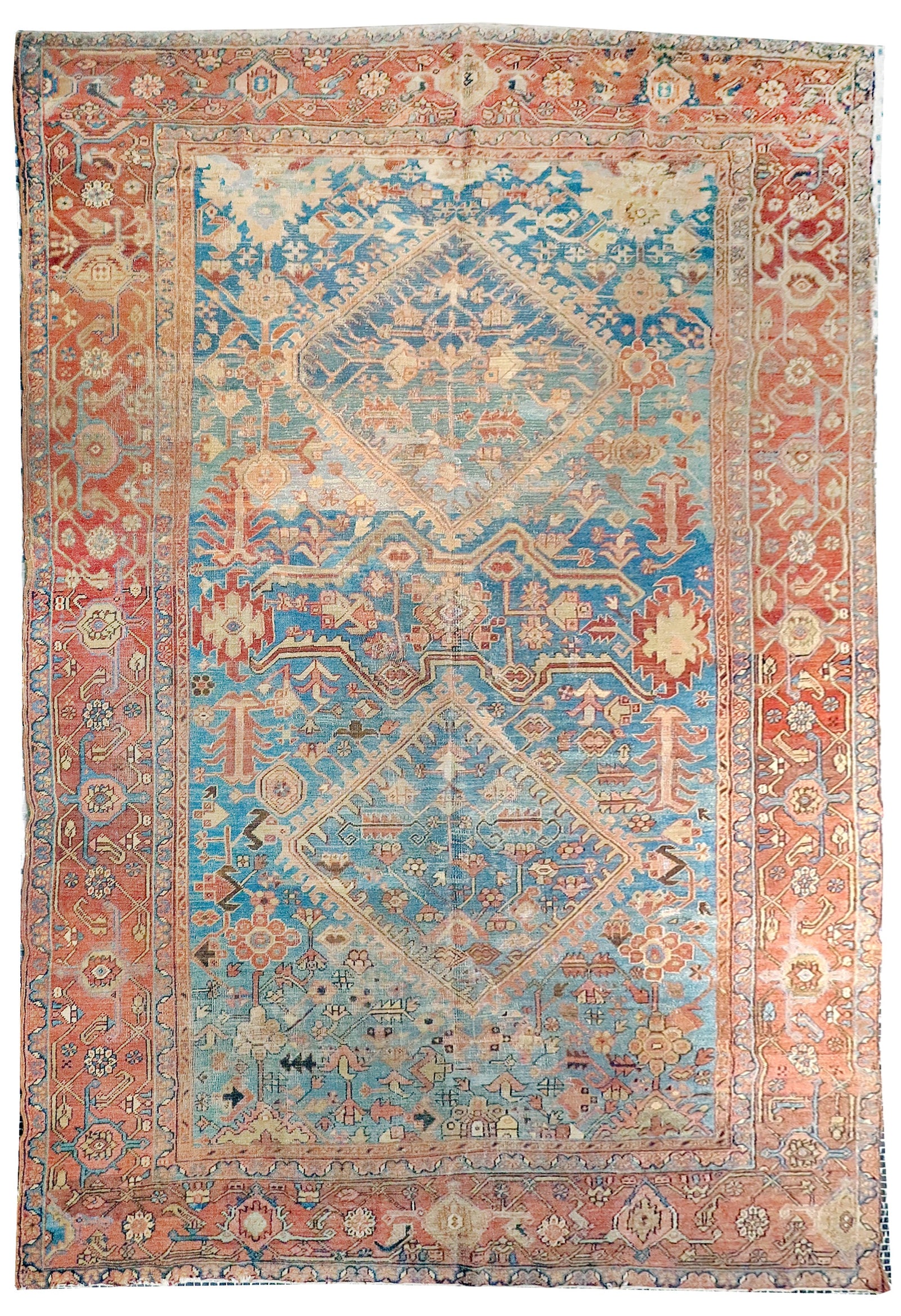 Hand Knotted Persian Heriz Serapi Wool
