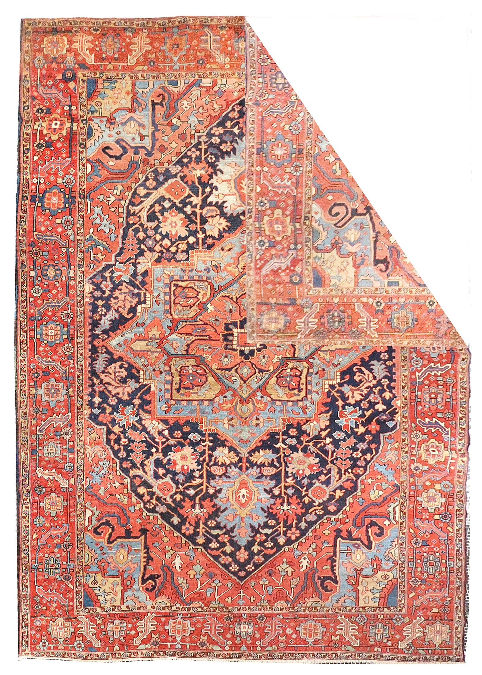 Antique Persian Heriz Serapi Area Rug