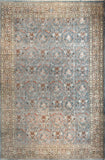 Antique Light Blue Persian Tabriz Area Rug