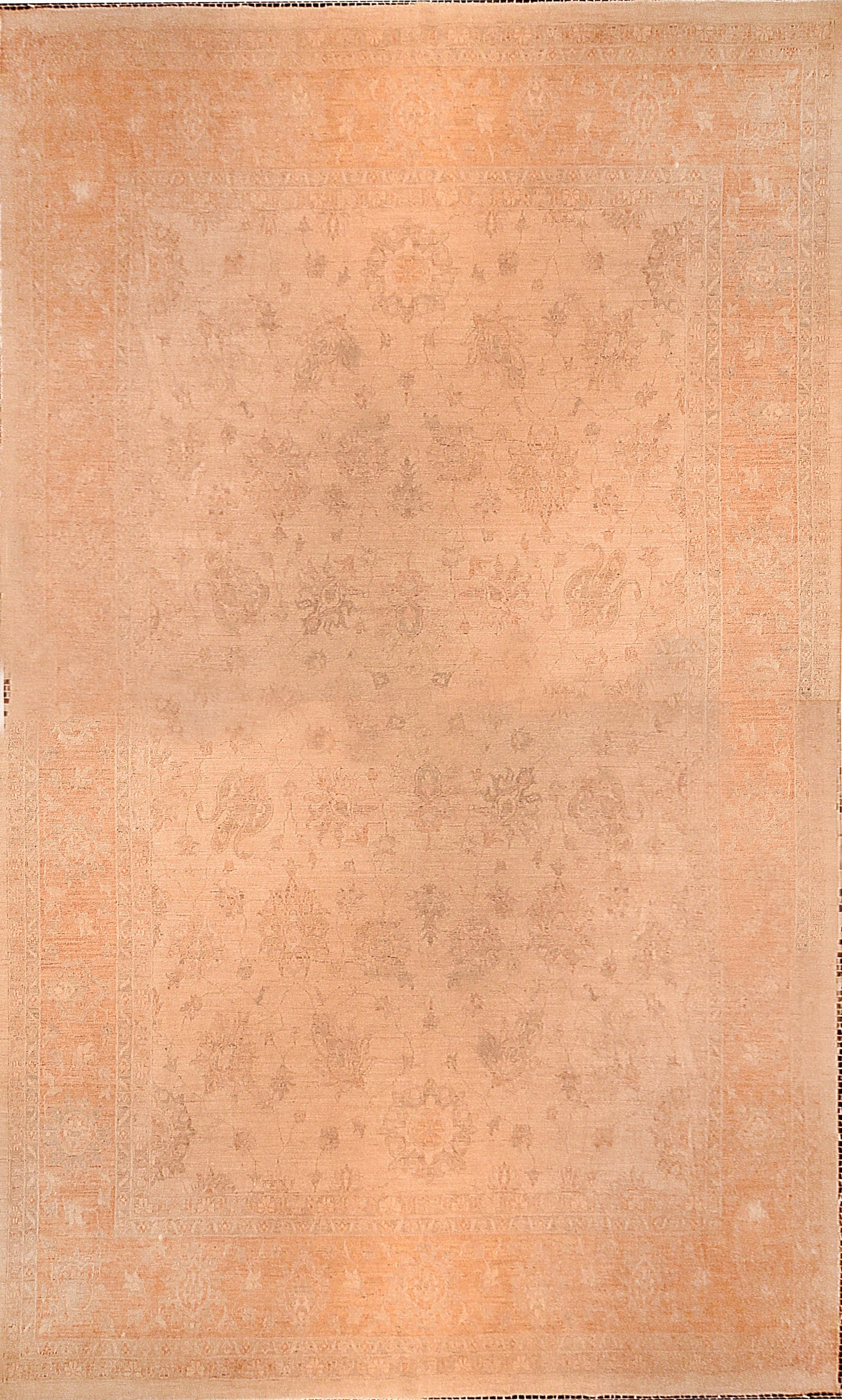 Semi Antique Caramel Turkish Oushak Area Rug